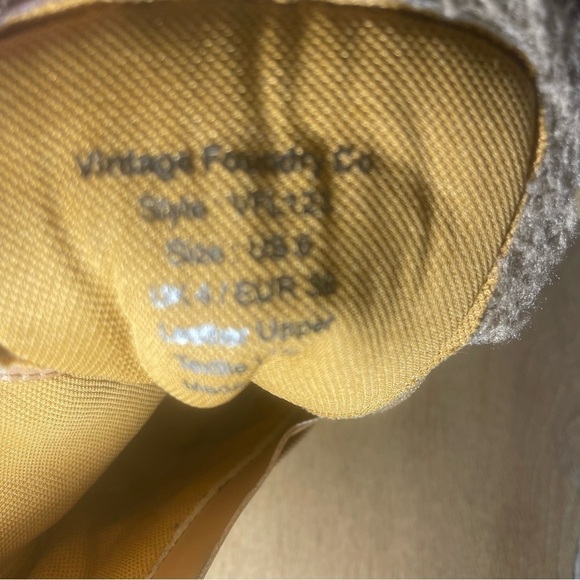 VINTAGE FOUNDRY CO‎ Scarlett Size 6 Color Cognac Combat Style Boots NEW - Picture 7 of 7